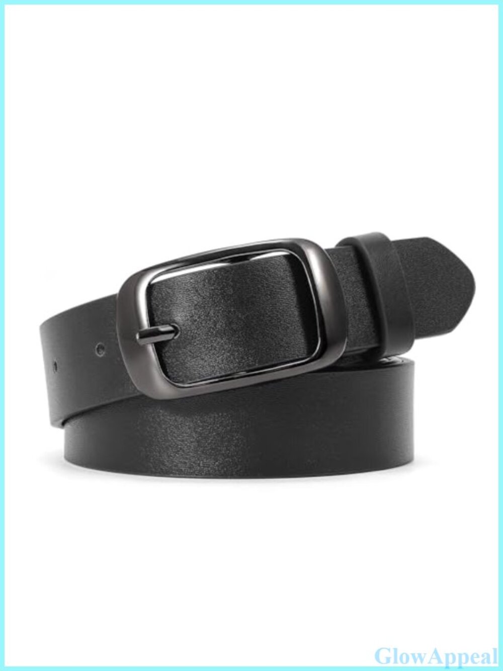 Plus Size PU Leather Belt with Metal Buckle Adjustable Casual Jeans Pants